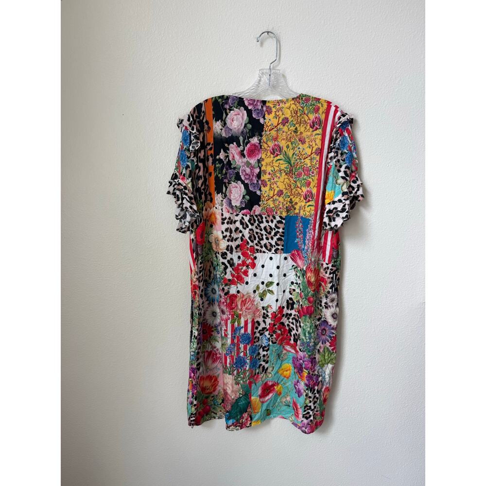 Lulalife Patchwork Mixed Media Artsy Dress Size Medium - Picture 2 of 6